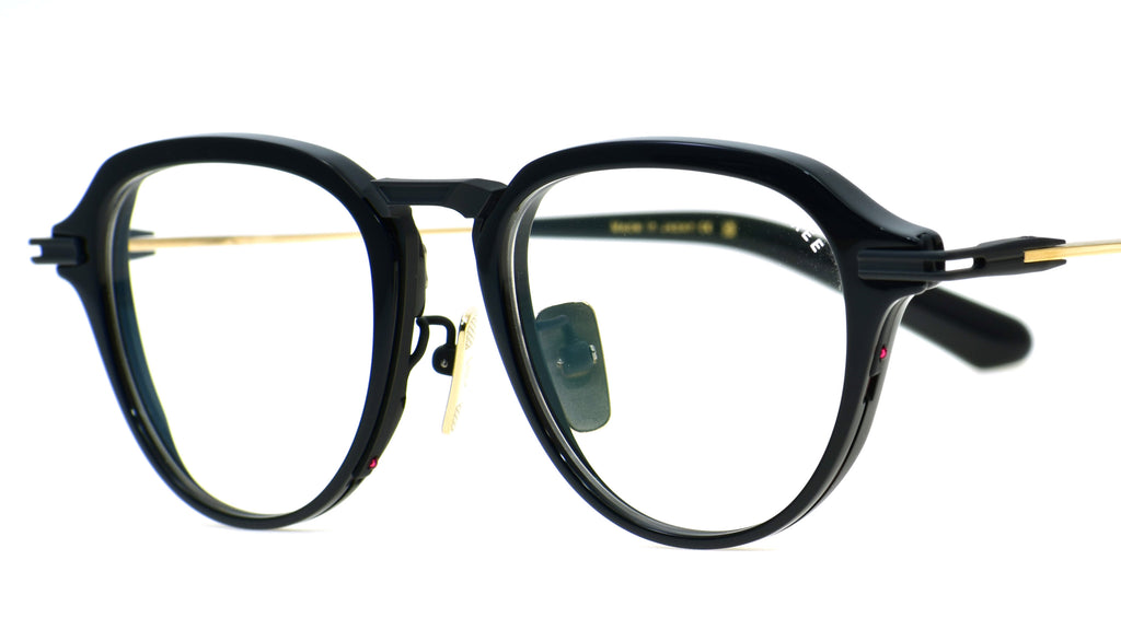 AEGEUS THREE Black Matte Black White Gold DTX447 A 01 – 岡山眼鏡店