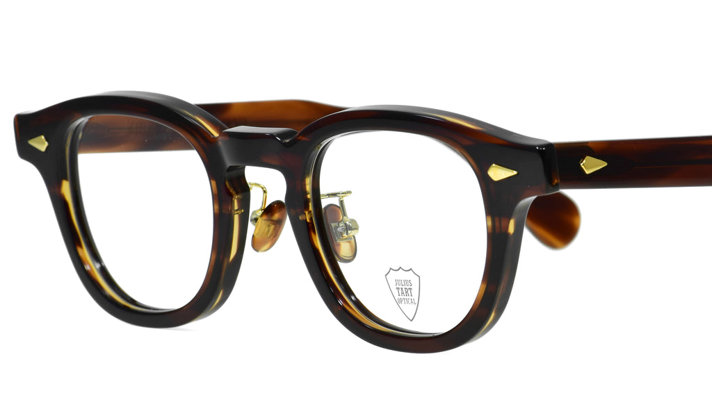 小物 JULIUS TART OPTICAL Demi Amber AR 46 24 AR 46□24 NYC Gold Demi Amber×Gold – 岡山眼鏡店