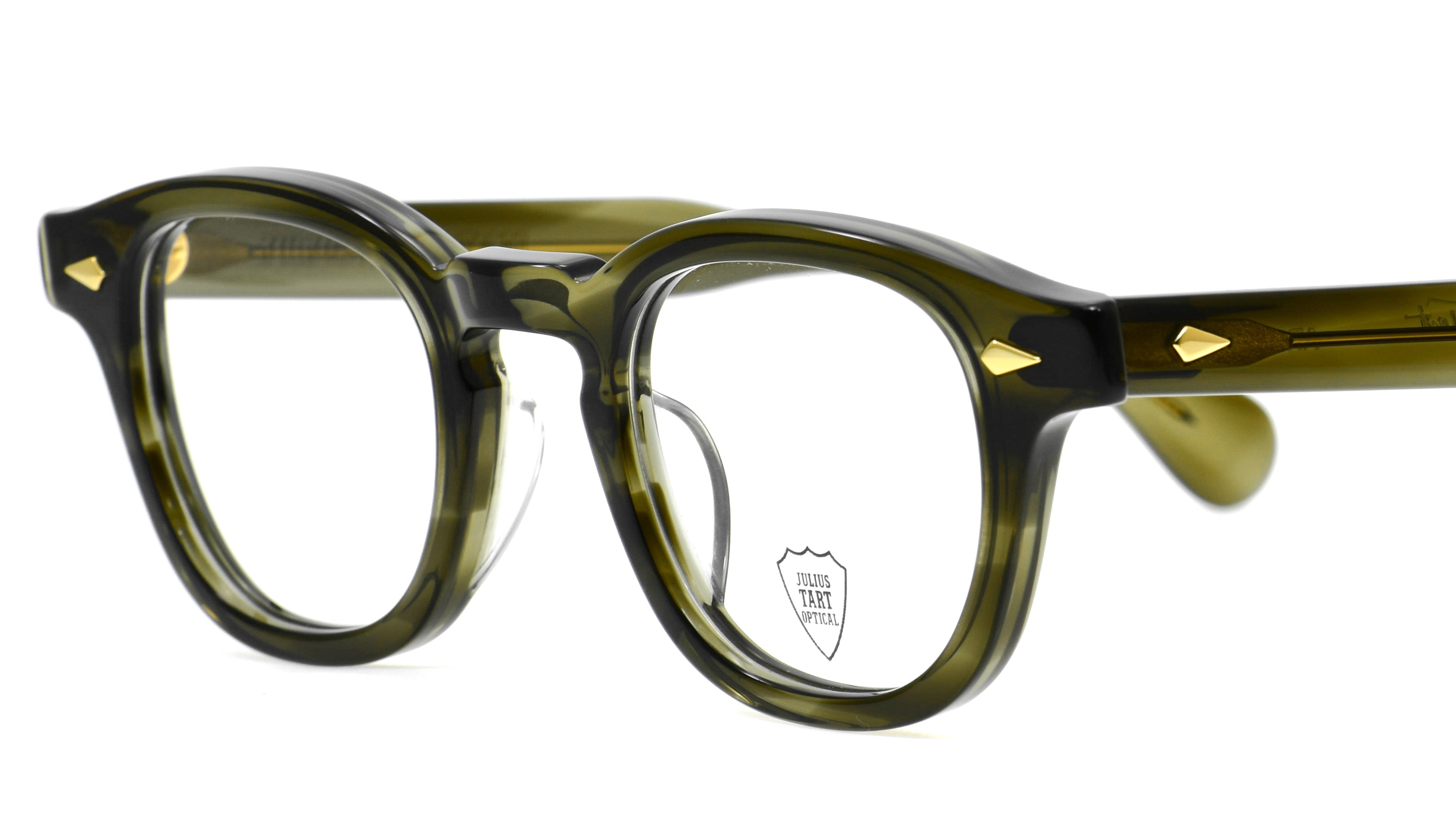 小物 JULIUS TART OPTICAL AR Olive green sasa AR 46□24 Gold Olive Green Sasa – 岡山眼鏡店