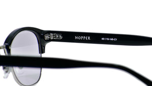 HOPPER 1 Black shirring shilver